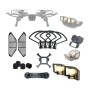 Copertina di protezione delle lenti drone + treppiede + kit di accessori per antenne potenziati per DJI Spark