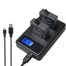 AHDBT-501 LCD Screen Dual Batteries Charger for GoPro HERO5 with Displays Charging Capacity