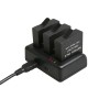 GoPro Hero5 AHDBT-501 სამგზავრო დამტენი V8 Port & USB-C / Type-C Port & LED ინდიკატორის შუქით