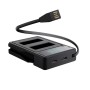 LCD Screen Dual Batteries Charger with Displays Charging Capacity for GoPro HERO9 Black / HERO10 Black(Black)