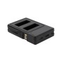 LCD Screen Dual Batteries Charger with Displays Charging Capacity for GoPro HERO9 Black / HERO10 Black(Black)