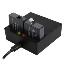 Para GoPro Hero5 AHDBT-501 Cargador de batería dual con luz indicadora LED