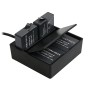 För GoPro Hero5 AHDBT-501-laddare med dubbla batterier med LED-indikatorljus