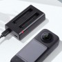 עבור insta360 x3 מטען סוללות כפולות USB עם תאורת כבלים ומחוון (שחור)