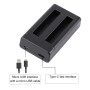 För Insta360 X3 USB -dubbla batterier laddare med kabel- och indikatorljus (svart)