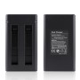 Pro insta360 x3 USB dvojitá baterie nabíječka s kabelovým a indikátorovým světlem (černá)