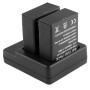Chargeur de batterie pour GoPro Hero 3+ / 3 (AHDBT-301, AHDBT-302) (noir)