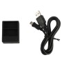 USB kettős akkumulátor utazási töltő a GoPro Hero 3+ / Hero 3 AhBBP-301 /302 akkumulátorhoz