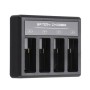 Caricatore della batteria a 4 canali con porta di tipo C /USB-C per GoPro Hero8 Black /7 Black /7 White /7 Silver /6/5