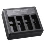 Caricatore della batteria a 4 canali con porta di tipo C /USB-C per GoPro Hero8 Black /7 Black /7 White /7 Silver /6/5
