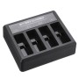 מטען סוללות עם 4 ערוצים עם יציאת Type-C /USB-C עבור GoPro Hero8 שחור /7 שחור /7 לבן /7 כסף /6/5