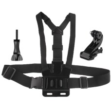 ST-139 Elastic Adjustable Chest Strap Belt (Type B) with J-shaped Bracket & Pouch for GoPro HERO11 Black/HERO10 Black / HERO9 Black / HERO8 Black / HERO7 /6 /5 /5 Session /4 Session /4 /3+ /3 /2 /1, Insta360 ONE R, DJI Osmo Action and Other Action Camera(