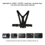 ST-139 elastne reguleeritav rindkere rihm (tüüp B) koos J-kujulise sulgu ja kotiga GoPro Hero11 Black /Hero10 Black /Hero9 Black /Hero8 Black /Hero8 3/2/1, Insta360 One R, DJI Osmo Action ja muu tegevuskaamera (must)