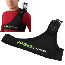 Neopine SCM-9 DIVING Material Harness Bröstbälte Enkel axelrem Adapterkamera Montering Stabilisator för GoPro Hero10 Black /Hero9 Black /Hero8 Black /Hero7 /6/5/5 Session /4 Session /4/3+ /3/2/1, Insta360 One R, DJI Osmo Action och annan actionkamera