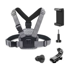 XD-002 Chest Strap Mount Front Rear Holder for  for GoPro Hero11 Black / HERO10 Black / HERO9 Black / HERO8 Black / HERO7 /6 /5 /5 Session /4 Session /4 /3+ /3 /2 /1, Insta360, DJI Osmo Action and Other Action Cameras, Smartphones