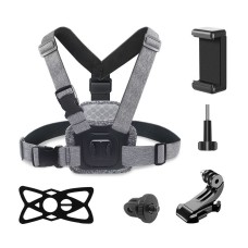XD-003 Chest Strap Mount Front Rear Holder for  for GoPro Hero11 Black / HERO10 Black / HERO9 Black / HERO8 Black / HERO7 /6 /5 /5 Session /4 Session /4 /3+ /3 /2 /1, Insta360, DJI Osmo Action and Other Action Cameras, Smartphones