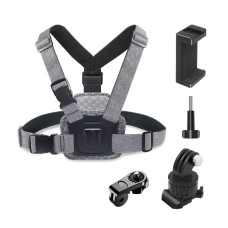 XD-004 Chest Strap Mount Front Rear Holder for  for GoPro Hero11 Black / HERO10 Black / HERO9 Black / HERO8 Black / HERO7 /6 /5 /5 Session /4 Session /4 /3+ /3 /2 /1, Insta360, DJI Osmo Action and Other Action Cameras, Smartphones