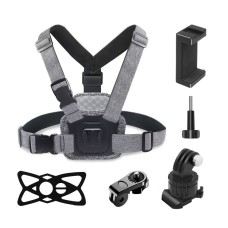 XD-005 Chest Strap Mount Front Rear Holder for  for GoPro Hero11 Black / HERO10 Black / HERO9 Black / HERO8 Black / HERO7 /6 /5 /5 Session /4 Session /4 /3+ /3 /2 /1, Insta360, DJI Osmo Action and Other Action Cameras, Smartphones