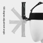Sangle de tête réglable de la courroie élastique avec pince et vis à vis et adaptateur de type S pour GoPro Hero10 Black / Hero9 Black / 8/7/6/5, Xiaoyi et autres caméras d'action, Smarphones (noir)