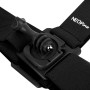 Neopine GHS-2 Nastavitelná akční kamera pevný popruh hlavy pro GoPro Hero10 Black /Hero9 Black /Hero8 Black /Hero7 /6/5/5 sezení /4 sezení /4/3+ /3/2/1, Insta360 One R, DJI OSMO Akce a další akční kamera (černá)