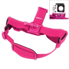 NEOpine GHS-2 Adjustable Action Camera Fixed Head Strap for GoPro HERO10 Black / HERO9 Black / HERO8 Black / HERO7 /6 /5 /5 Session /4 Session /4 /3+ /3 /2 /1, Insta360 ONE R, DJI Osmo Action and Other Action Camera(Magenta)