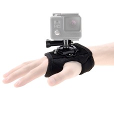 PULUZ 360 Degree Rotation Glove Style Palm Strap Mount Band for GoPro Hero11 Black / HERO10 Black / HERO9 Black / HERO8 Black / HERO7 /6 /5 /5 Session /4 Session /4 /3+ /3 /2 /1, Insta360 ONE R, DJI Osmo Action and Other Action Cameras