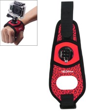 NEOPine Sexy Leopard 360 Degree Rotation Arm Belt / Wrist Strap + Connecter Mount for for GoPro HERO9 Black / HERO8 Black / HERO7 /6 /5 /5 Session /4 Session /4 /3+ /3 /2 /1 & Xiaomi Yi Sport Camera(Red)