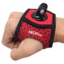 NEOPINE SEXY LEOPARD 360 degrés Rotation ARM CEINTROL / bracelet de poignet + Mont Connecter pour pour GoPro Hero9 Black / Hero8 Black / Hero7 / 6/5/5 Session / 4 Session / 4/3 + / 3/2/1 & Xiaomi Yi Sport Camera (Rouge)