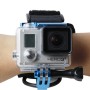 TMC HR177 Courte de clip de montage pour GoPro Hero4 / 3 +, longueur de ceinture: 31 cm (bleu)