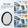 Puluz 52mm CPL + Filtro lente UV con anello adattatore per GoPro Hero11 Black / Hero10 Black / Hero9 Black (nero)