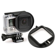 52mm UV Lens Filter Adapter Ring for GoPro HERO 4 / 3+ Rig Cage Case Mount(Black)