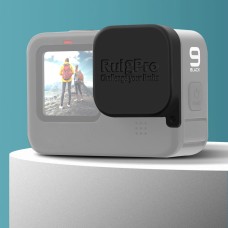 Ruigpro für GoPro Hero10 Black / Hero9 Schwarzer weicher Gummi kratzfestes Kamera-Objektiv Schutzdeckel (Schwarz)