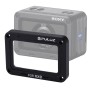 Puluz Aluminio Aley Flame + Protector de lente de vidrio templado para Sony RX0 / RX0 II, con tornillos y destornilladores (negro)