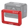Puluz Aluminio Aley Flame + Protector de lente de vidrio templado para Sony RX0 / RX0 II, con tornillos y destornilladores (rojo)