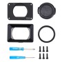PULUZ -alumiiniseos etupaneeli + 37 mm UV -suodatinlinssi + linssin auringonpohja Sony RX0 / RX0 II ruuveilla ja ruuvimeisselillä (musta)