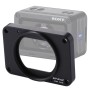 Pannello frontale in lega di alluminio Puluz + lente filtro UV da 37 mm + parametro di sole per Sony RX0 / RX0 II, con viti e cacciaviti (nero)