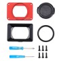 PULUZ Aluminum Alloy Front Panel + 37mm UV Filter Lens + Lens Sunshade for Sony RX0 / RX0 II, with Screws and Screwdrivers(Red)