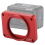 Panneau avant en alliage en aluminium PULUZ + lentille filtrante UV 37 mm + Sunshade de l'objectif pour Sony RX0 / RX0 II, avec des vis et des tournevis (rouge)