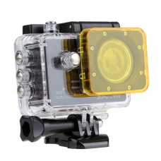 SJCAM SJ5000运动相机和SJ5000 WiFi＆SJ5000+ WiFi Sport DV动作摄像头（黄色）的透明镜头过滤器
