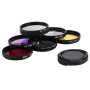 JUNESTAR 7 in 1 Proffesional 37mm Lens Filter(CPL + UV + ND4 + Red + Yellow + FLD / Purple) & Lens Protective Cap for GoPro HERO4 / 3+ / 3 Sport Action Camera