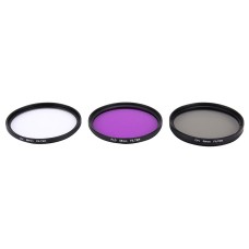 Junestar 3 en 1 Filtro de lente de 58 mm profesional (CPL + UV + FLD / Purple) para GoPro y Xiaomi Xiaoyi Yi Sport Action Camera