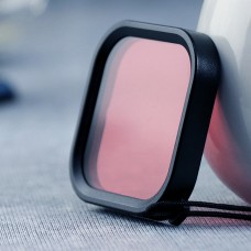 Filtro lente a colori per immersioni per alloggi quadrati per GoPro Hero8 Black (Pink)