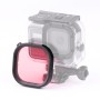 Квадратний корпус дайвінг -фільтр для об'єктива для GoPro Hero8 Чорний оригінальний водонепроникний корпус (рожевий)