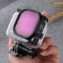 Boîtier carré de plongée filtre de la lentille de couleur pour GoPro Hero8 Black Original Imperproofing Boder (violet)