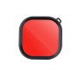 GoPro Hero8のスクエアハウジングダイビングカラーレンズフィルター8黒のオリジナル防水ハウジング（赤）