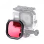 מסנן עדשת צבע צלילה מרובע עבור GoPro Hero8 דיור עמיד למים מקורי שחור (אדום)