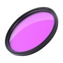 Ruigpro עבור GoPro Hero8 Professional 58 מ"מ צלילה צבעונית מסנן עדשות דיור + צלול מארז אטום למים עם מתאם מסנן טבעת וכובע עדשות (סגול)