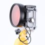 RuigPro GoPro Hero8 Professional 58mm -värisukellysodinan suodatin + sukelluskotelon vedenpitävä kotelo suodatinsovittimen rengas- ja linssikorkilla (violetti)