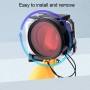 Ruigpro для GoPro Hero8 Professional 58 мм кольорового дайвінг -корпусу фільтрів об'єктива + водонепроникний корпус для дайвінгу з кілемом з адаптером фільтру та кришкою об'єктива (фіолетовий)
