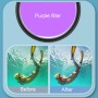 RuigPro for GoPro Hero8 Professional 58mm värvi sukeldumismasina filter + sukeldumismaterjali veekindel ümbris filtri adapteri rõnga ja objektiivi korgiga (lilla)